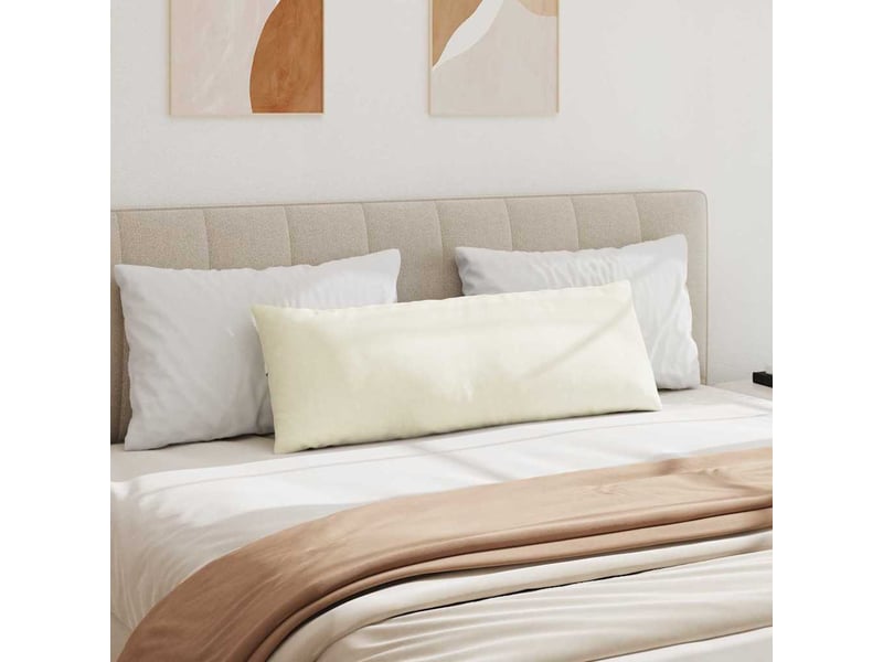 Lot de 2 coussins de canapé, coussins décoratifs crème 120 x 40 cm cf59036 - Conforama D