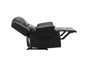 Fauteuil relax manuel  <strong></strong> Tissu / Simili noir