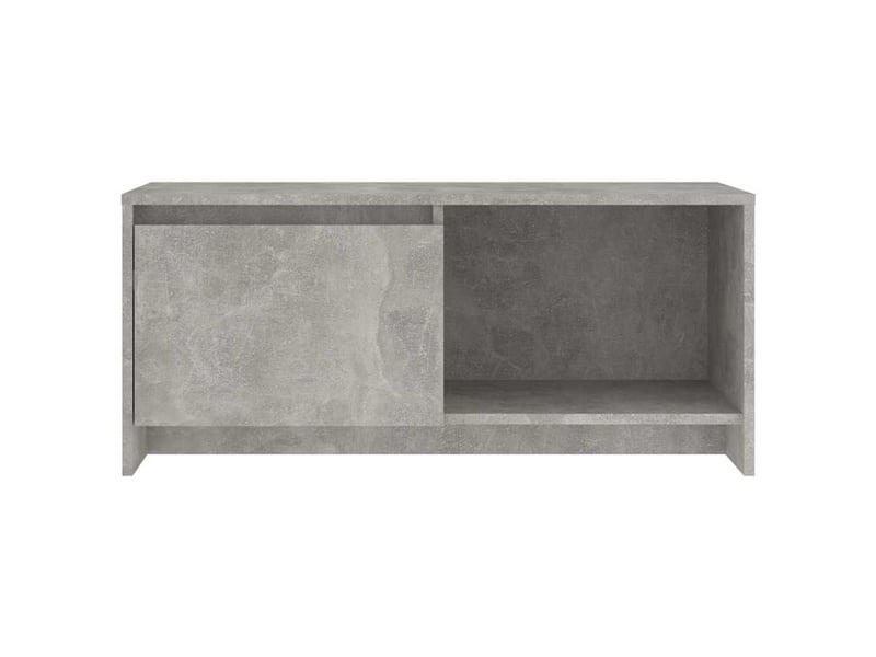  Meuble tv - banc tv - meuble de rangement gris béton 90x35x40 cm bois d'ingénierie  - Conforama E