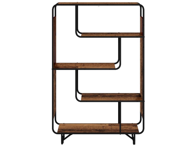 Buffet haut, buffet de rangement bois ancien 93.5x37.5x144 cm bois d'ingénierie - Conforama C