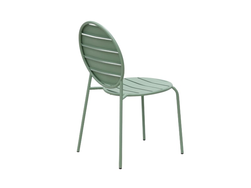  Lot de 2 chaises de jardin dossier rond en métal vert - baca  - Conforama C