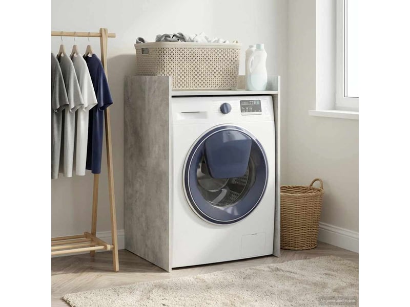 Armoire pour machine à laver gris béton 67,5x62x97 cm  - Conforama B