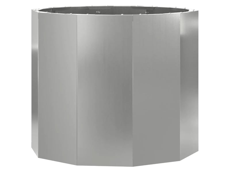  Jardinière ronde extérieure moderne 60 x 60 x 50 cm pratique et durable en acier galvanisé argent 02_0053004  - Conforama A