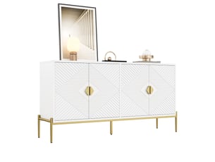 Buffet 4 porte(s)   OKWISH  - 162 cm coloris blanc 