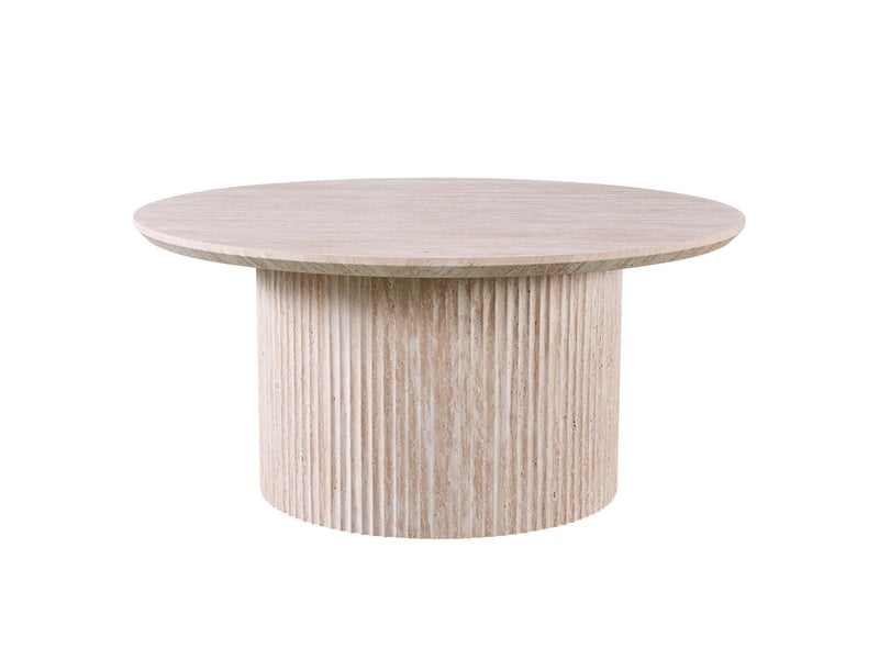  80 table basse ronde couleur travertin d80 cm  - Conforama A
