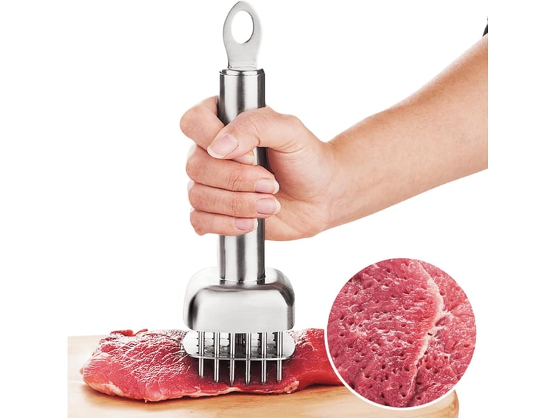  Attendrisseur de viande, outil d’attendrisseur à aiguilles de viande acier inoxydable professionnel, marteau viande manuel pour steak poulet, poisson  - Conforama C