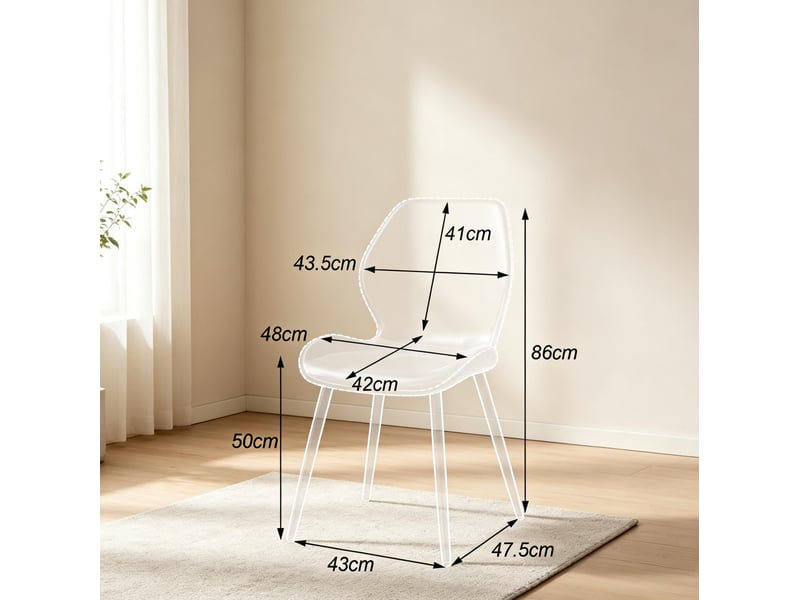  Chaises de salle à manger rembourrées en lin, lot de 4 marron homvra  - Conforama E