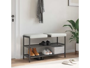 Lot de 2 coussins de banc, coussins d'assise, coussins pour chaisecanapé simili cuir blanc profondeur 35 cm cf52486