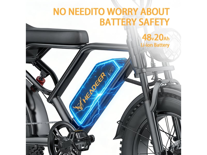  Vélo électrique bk20 250w - pneus 20 - autonomie 80km, freins à disques, suspensions avant et arrière  - Conforama R