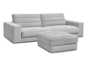 Canapé droit fixe BOBOCHIC SIERRA 4 places Velours gris