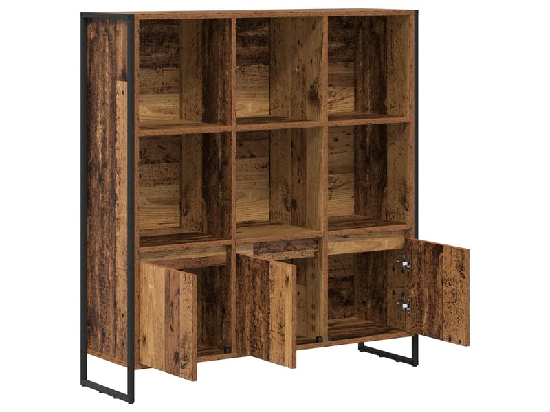Bibliothèque, armoire à livres 99,5 x 30 x 108 cm bois d'ingénierie bois ancien shl5249 - Conforama E