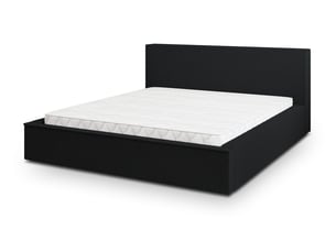 Lit coffre 200x200 cm <strong>MASSENO</strong> <strong></strong> coloris noir