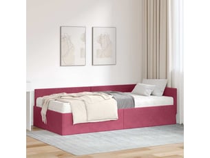 Lit simple 90x190 cm    coloris rouge