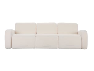 Canapé modulable 3 places 247x115x76 cm - canapé d’angle convertible - sofa cloud sans montage - fonction lit - velours côtelé - beige