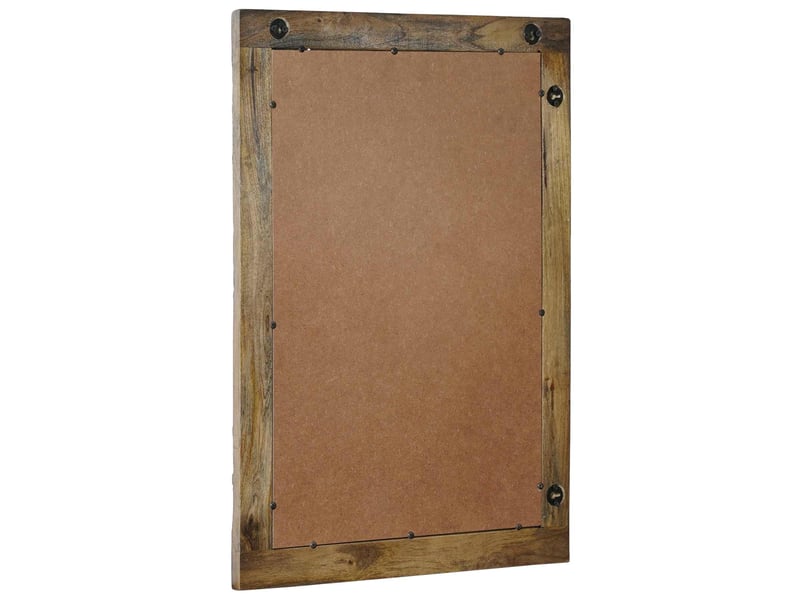 Miroir mural brun noyé 70 x 50 cm bois d'ingénierie et verre cf62834 - Conforama C