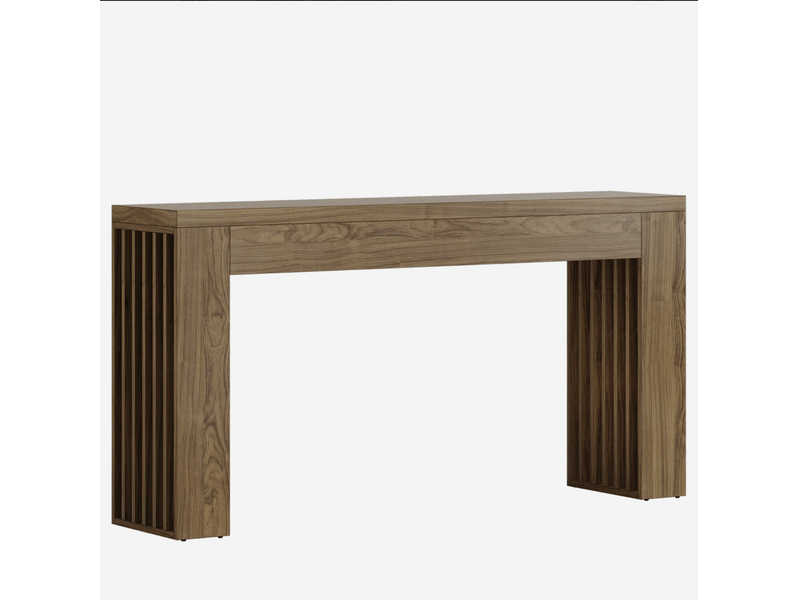  Table console 150x30x80 cm style campagne mdf marron  - Conforama A