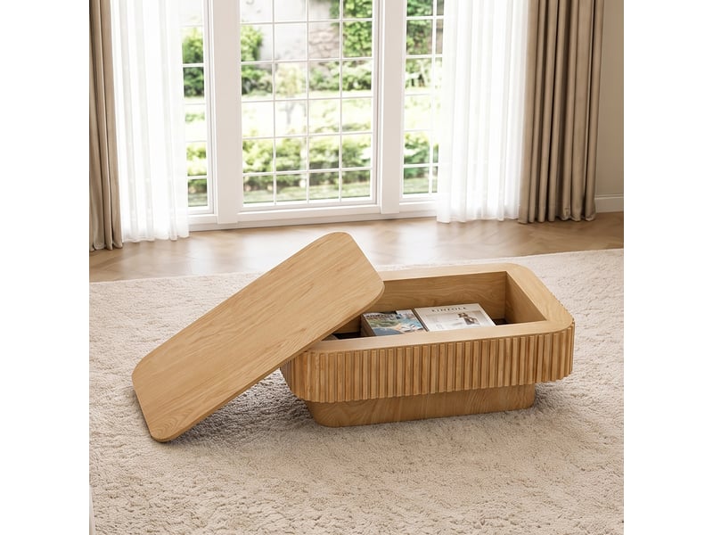 Lit mezzanine 90x200 cm blanc et bois naturel, avec bureau, tiroirs, escalier de rangement et étagère suspendue, lit fonctionnel gain de place - Conforama D