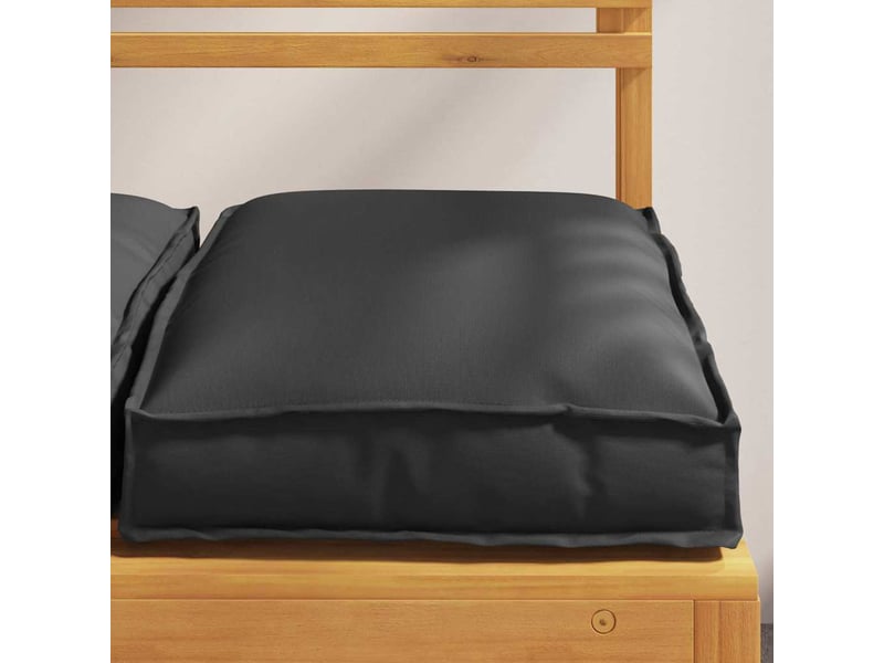  Lot de 2 coussins pour chaise, coussins d'extérieur tissu oxford noir 40 x 40 x 8 cm cf50048  - Conforama D