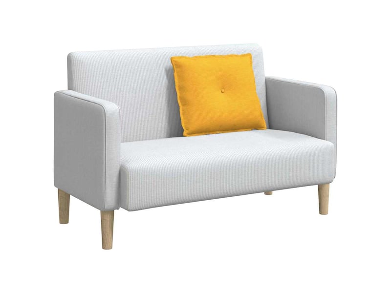 Coussin de dos, coussin de dossier jaune clair 60 x 50 cm tissu en velours côtelé cf54790 - Conforama C