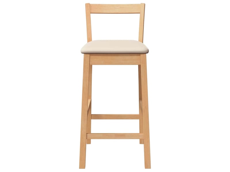  Lot de 2 tabouret de bar avec coussins en bois massif naturel et caoutchouc shl69063  - Conforama E