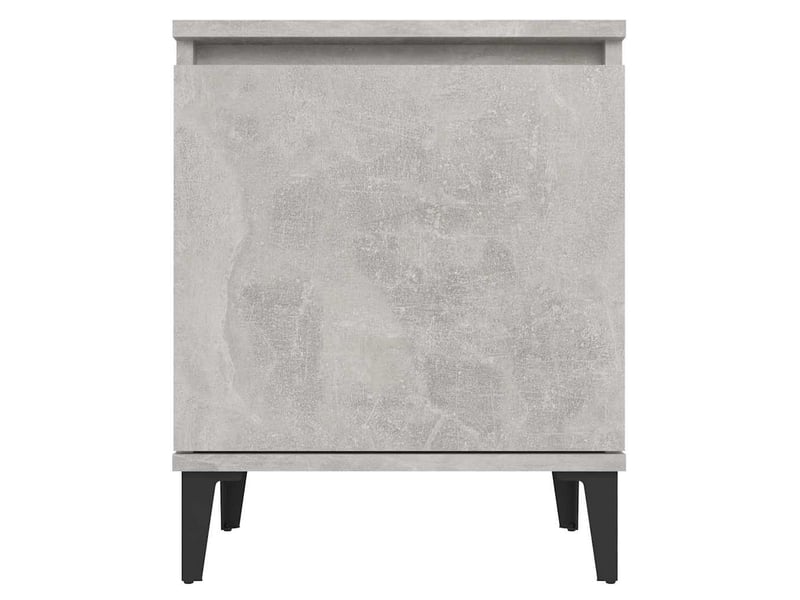  Table de chevet - cabinet de chevet - table de nuit avec pieds en métal gris béton 40x30x50 cm  - Conforama E