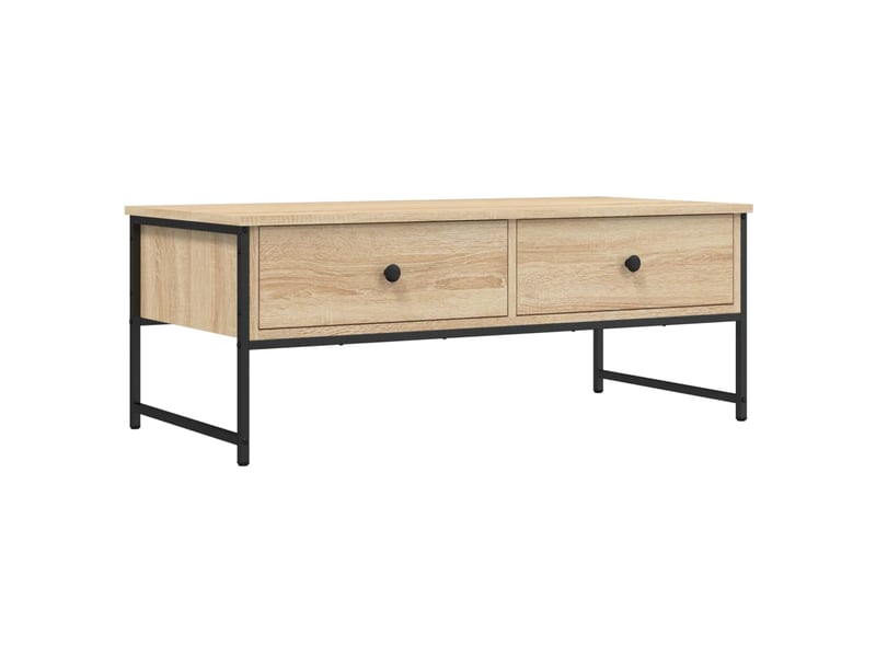  Table basse - table de salon - table à thé chêne sonoma 101x49x39,5 cm bois d'ingénierie  - Conforama A