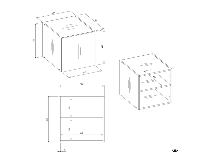  Senso 3d - armoire haute avec rehausse - portes, étagères - 150x250x56,5 cm - beige cachemire  - Conforama R