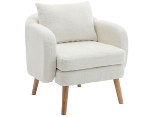 Fauteuil fixe <strong></strong> <strong></strong> Tissu bouclette blanc vendu A l'unité