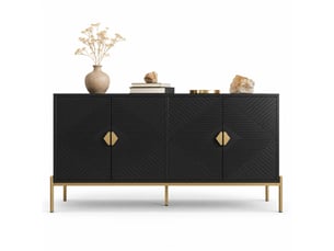 Buffet 4 porte(s) 0 tiroir(s) LPOSPI - 162 cm coloris noir