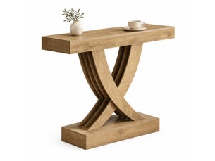 Table basse rectangulaire coloris marron <strong>CHICFURN</strong> <strong></strong> - 30 cmx110 cm