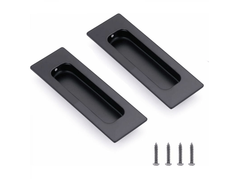  2 poignées de coque en acier inoxydable, poignées de meuble cachées, poignées de tiroir, poignée de porte coulissante vintage, poignée encastrée  - Conforama A