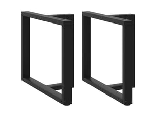Lot de 2 pieds de table à manger en t dimensions 100 x 35 x 72 cm design moderne et fonctionnel en acier noir 02_0057334