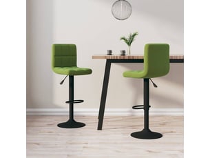 Lot de 2 tabouret de bar, chaise de bar vert clair velours shl13176