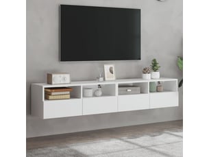 Meuble tv coloris blanc  <strong></strong>  <strong></strong>