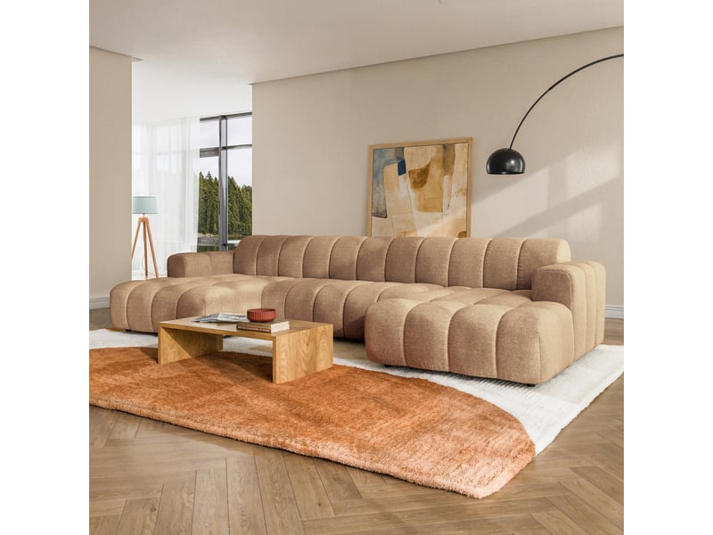 Canapé d'angle aenis, tkanina strukturalna beige - Conforama B