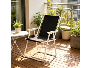 Chaise de camping pliable,58x53x76 cm,avec accoudoirs,tissu oxford,noir