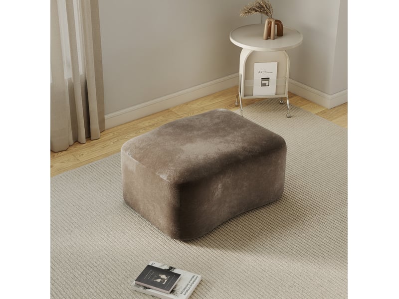 Ottoman velvet brown - pouf modulable canapé sans cadre - Conforama C