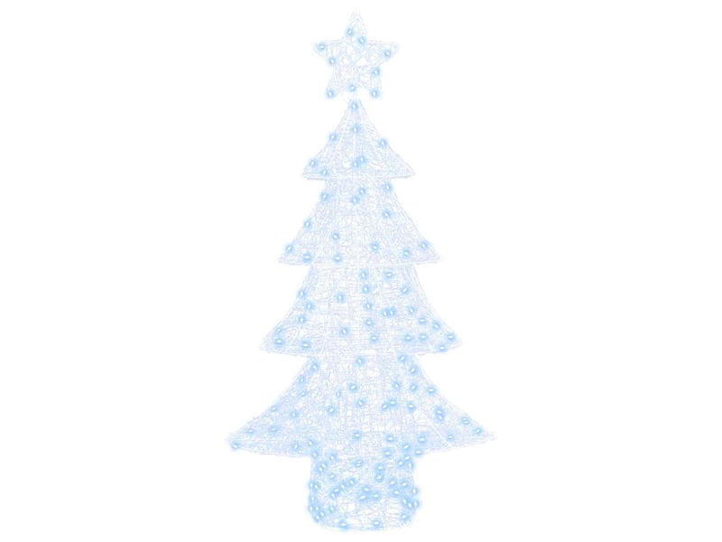 Sapin de noël - arbre de noël 160 led blanc froid 150 cm acrylique  - Conforama D
