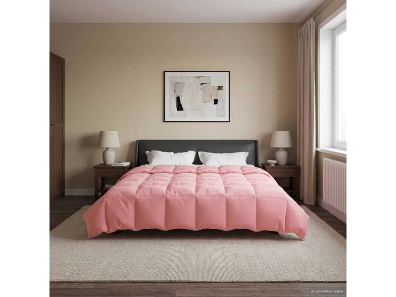  Duvet - couette complet toute l'année 220 x 240 cm 4 saisons rose  - Conforama B