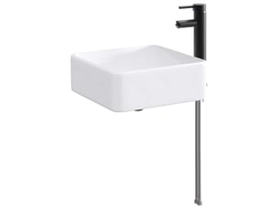 Lavabo de salle de bain avec robinet et évacuation noir mat shl3394