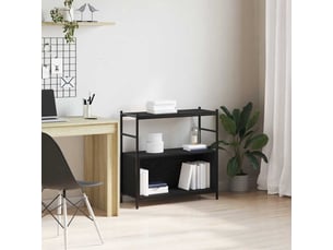 Étagère de rangement 80 x 30 x 78,5 cm bois d'ingénierie chêne noir