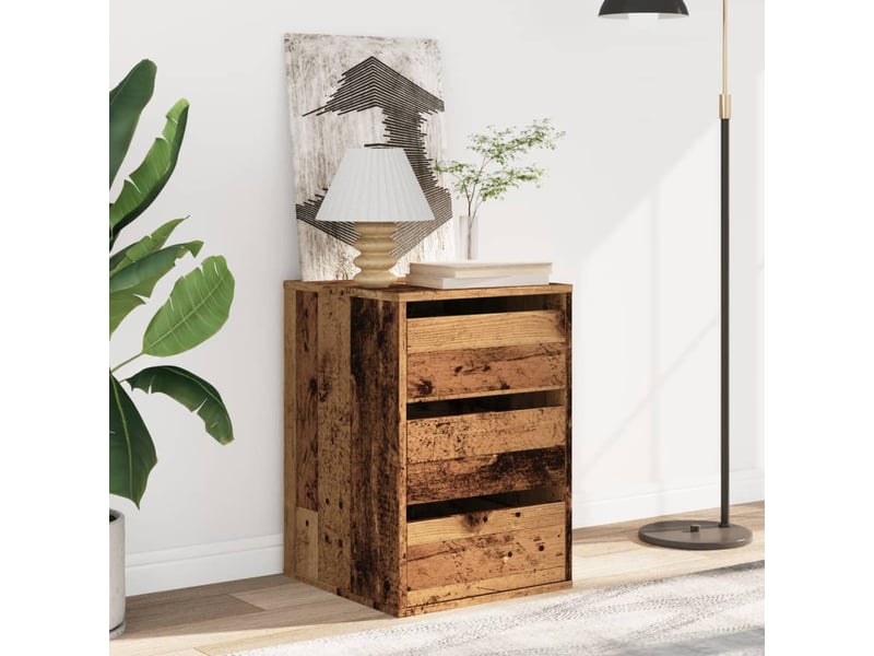 Commode chambre adulte, commode d'angle vieux bois 40x41x58 cm bois d'ingénierie  - Conforama C