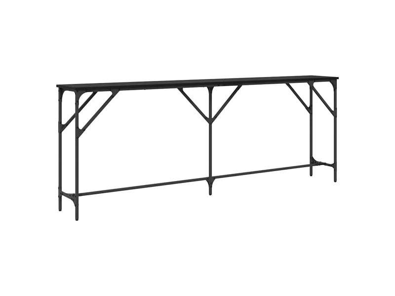  Table console - table d'appoint - table d' entrée chêne noir 200 x 29 x 75 cm  - Conforama A