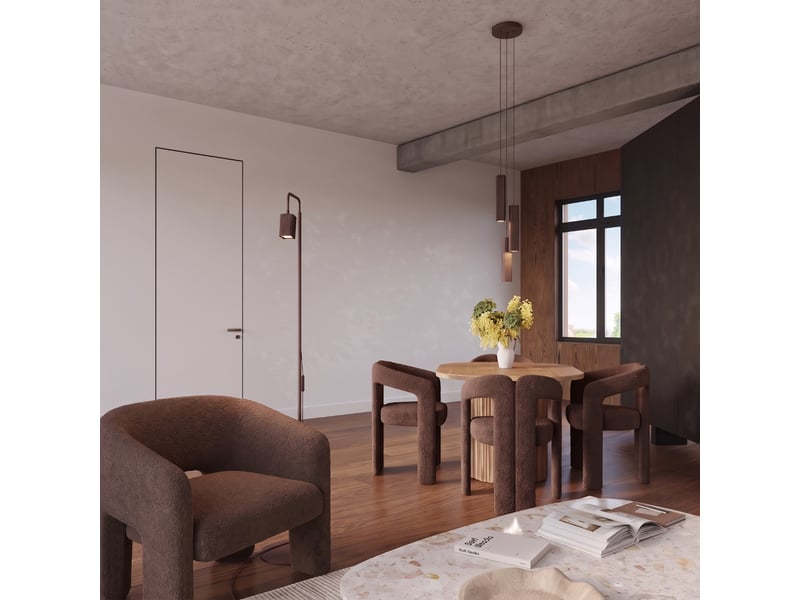 Suspension rayo 3l brune aluminium moderne 98x45x6cm SL.3240 - Conforama C