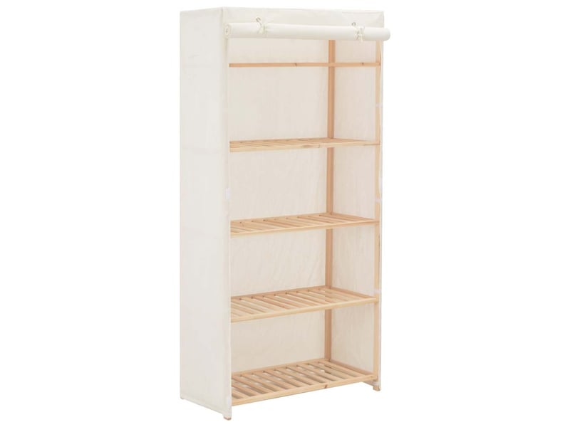  Garde-robe | penderie armoire de rangement blanc 79 x 40 x 170 cm tissu  - Conforama A