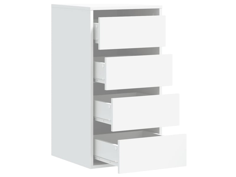  Commode chambre adulte, commode d'angle blanc 40x41x76 cm bois d'ingénierie  - Conforama E