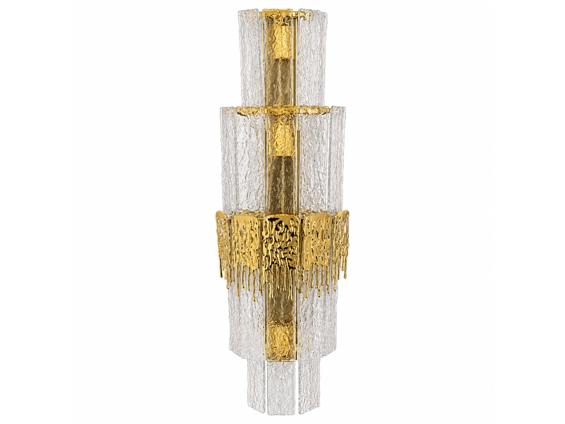  Applique murale en cristal doré c – éclairage 3 couleurs ASLED-669 - Conforama A