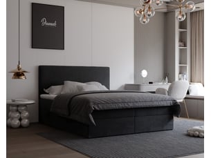 Lit coffre 180x200 cm IDOHOME GIULIA coloris noir