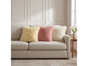 Lot de 6 coussins avec oreiller, coussins décoratifs heerlen blanc fleece pv cf50787