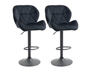 tabouret de bar assise réglable en hauteur <strong>HAUSS SPOLE</strong> - noir hauteur d'assise 60 cm vendu Par paire
